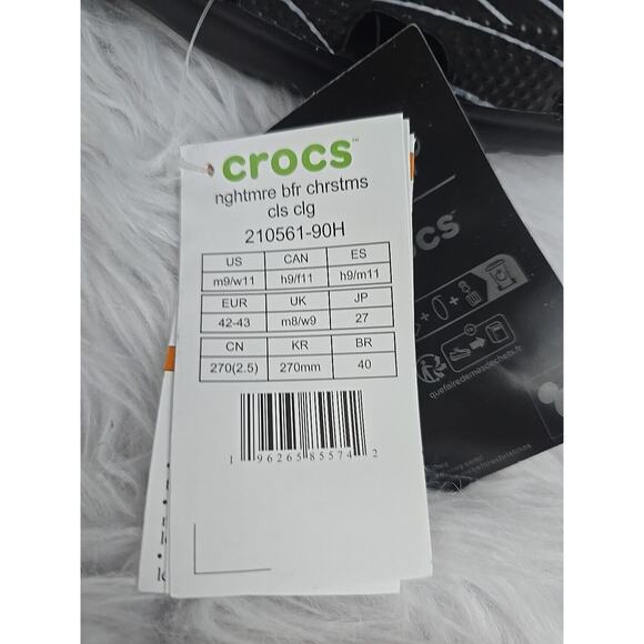 Crocs Nightmare Before Christmas Classic Clog Men\'s Size 9 Women\'s Size 11